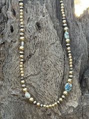 Golden Hills Mixed Metals Beaded Necklace