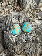 Golden Hour Turquoise Stud Earrings