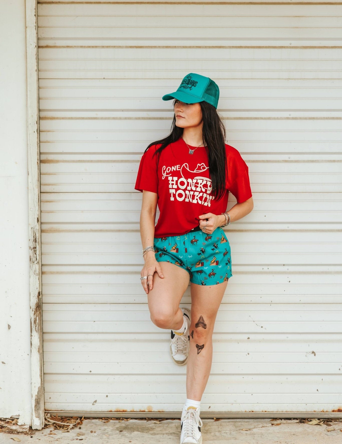 Gone Honky Tonkin Embroidered Graphic TeeS