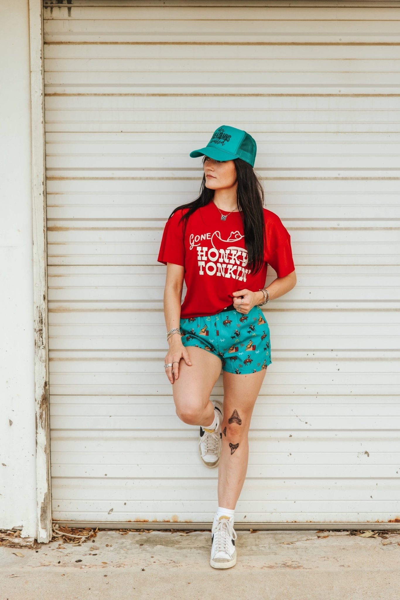 Gone Honky Tonkin Embroidered Graphic TeeS