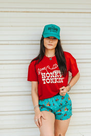 Gone Honky Tonkin Embroidered Graphic TeeS