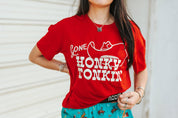 Gone Honky Tonkin Embroidered Graphic TeeS