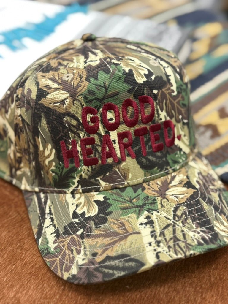 Good Hearted Camo Embroidered Trucker Hat