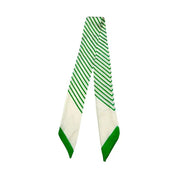 Green And White Stripe Twilly Scarf