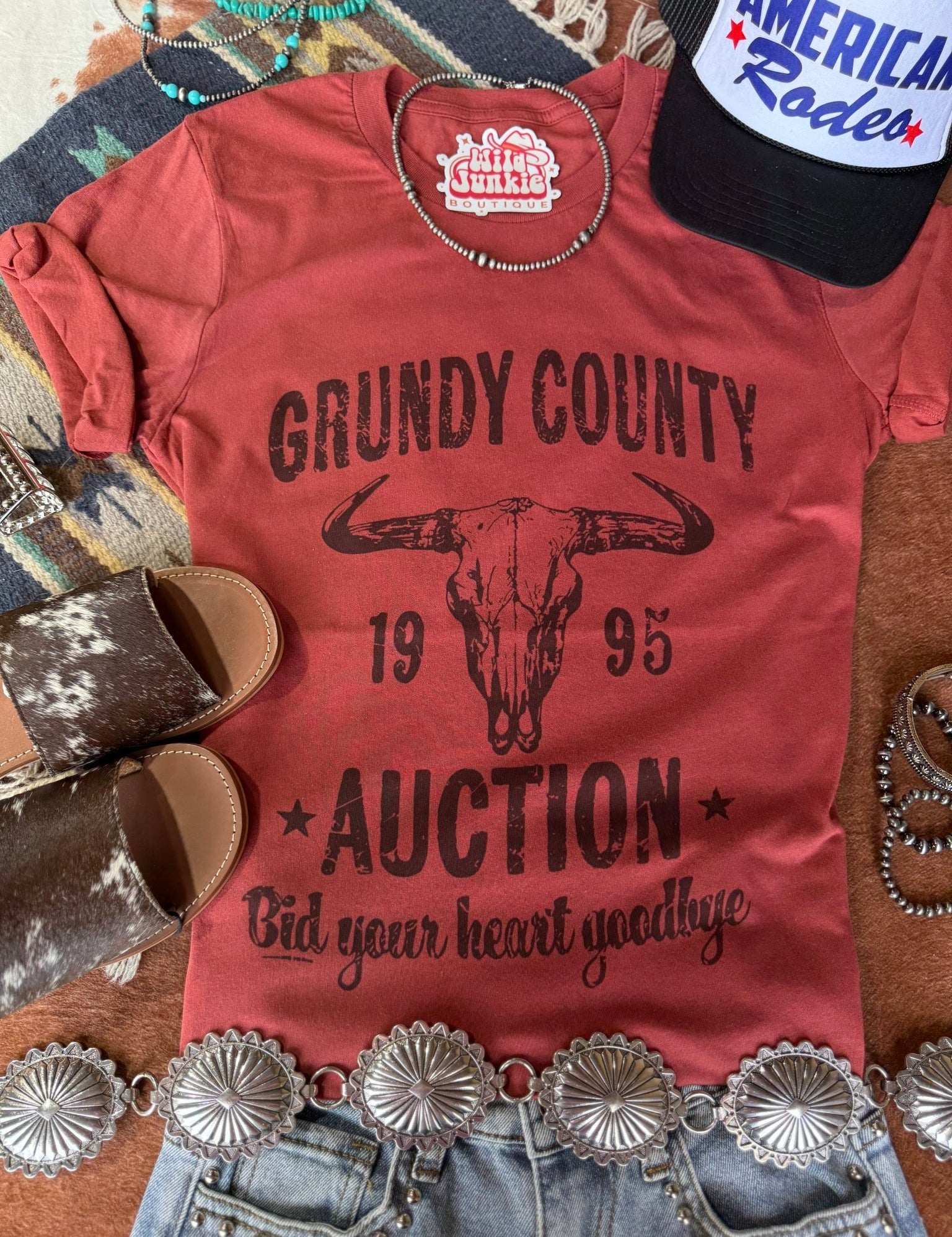 Grundy County Auction Graphic TeeRustS