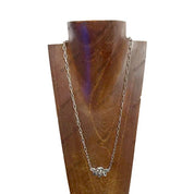 Half Cluster Turquoise Paperclip Chain Necklace