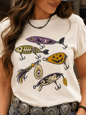 Halloween Fishing Lure Graphic TeeNaturalS