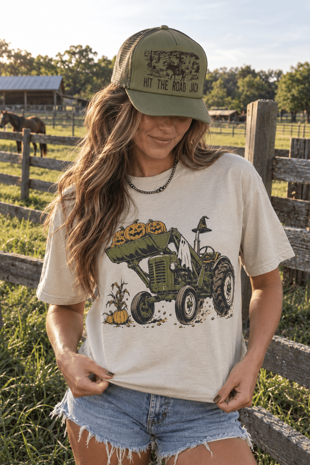 Halloween Tractor Graphic TeeCementS