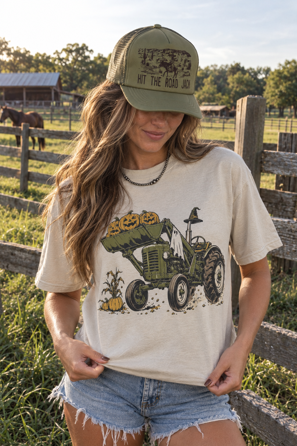 Halloween Tractor Graphic TeeCementS