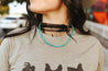 Handmade Turquoise Rondelle Choker