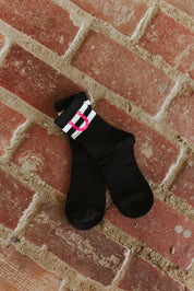 Happy Horseshoe Stripe Crew Socks