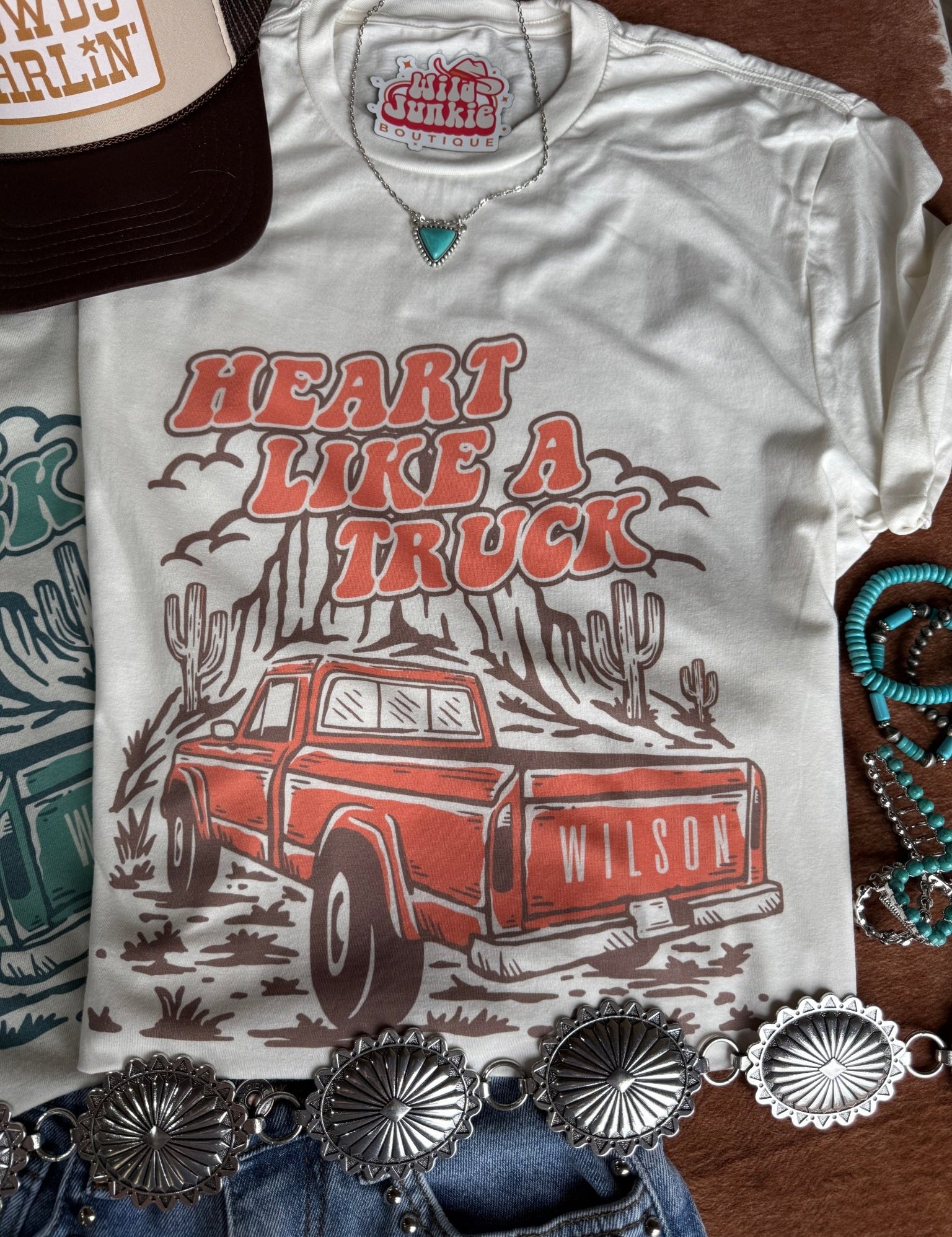 Heart Like A Truck Graphic TeeTurquoiseS