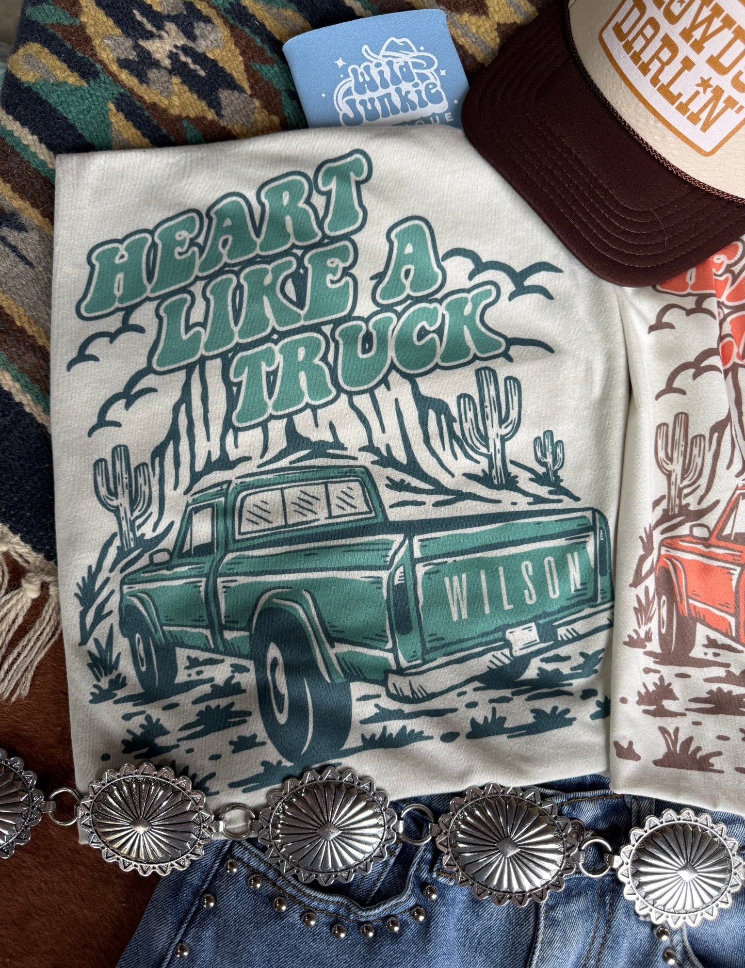 Heart Like A Truck Graphic TeeTurquoiseS