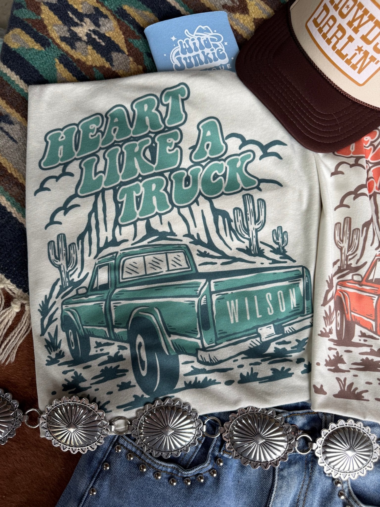 Heart Like A Truck Graphic TeeTurquoiseS