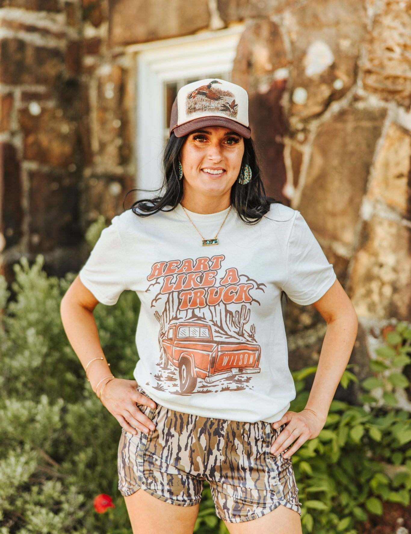 Heart Like A Truck Graphic TeeTurquoiseS