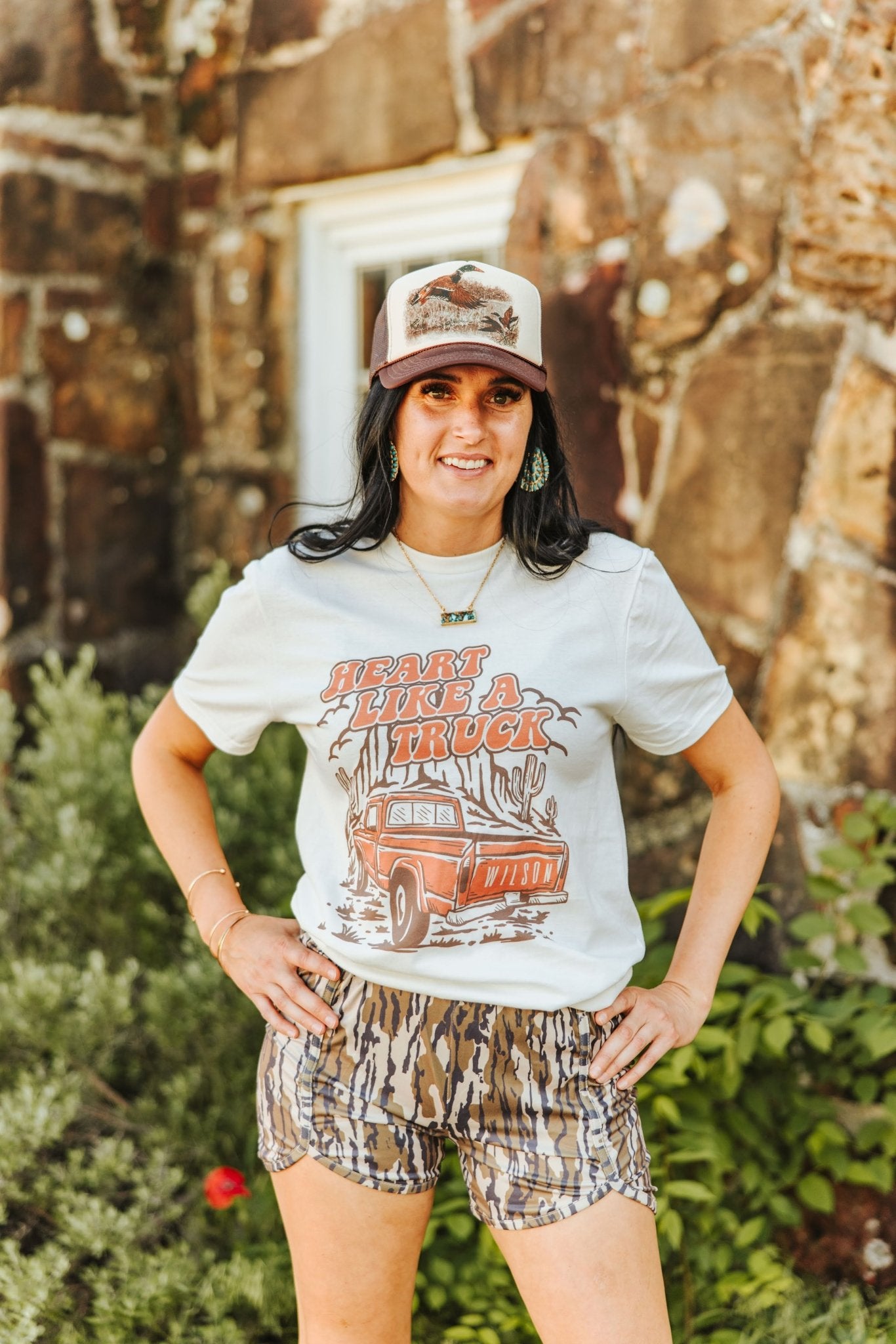 Heart Like A Truck Graphic TeeTurquoiseS