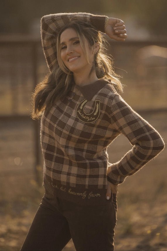Heavenly Favor Plaid SweaterS