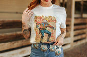 Hell I Won't Vintage Cowboy Graphic TeeNaturalS