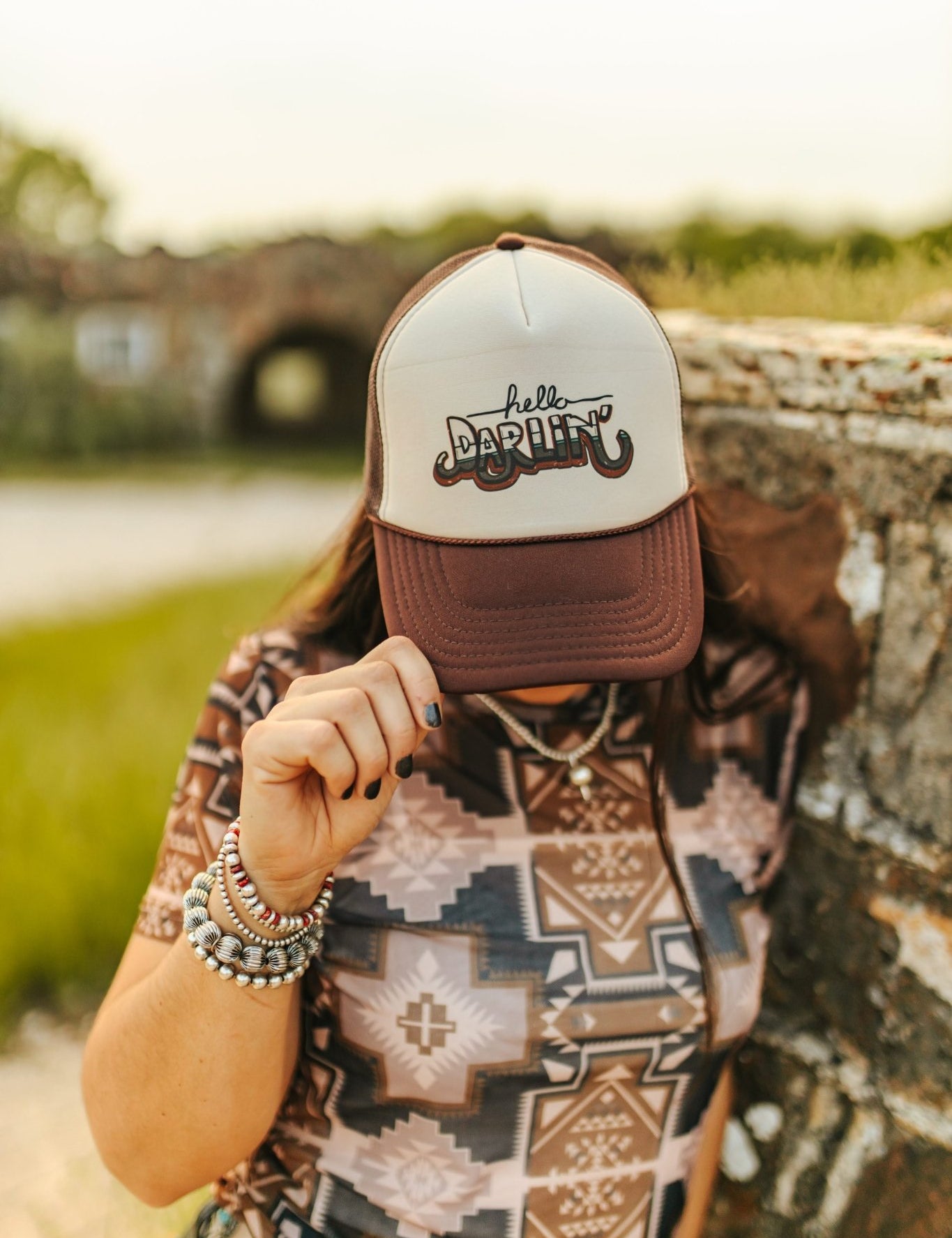 Hello Darlin' Trucker HatBrownOS