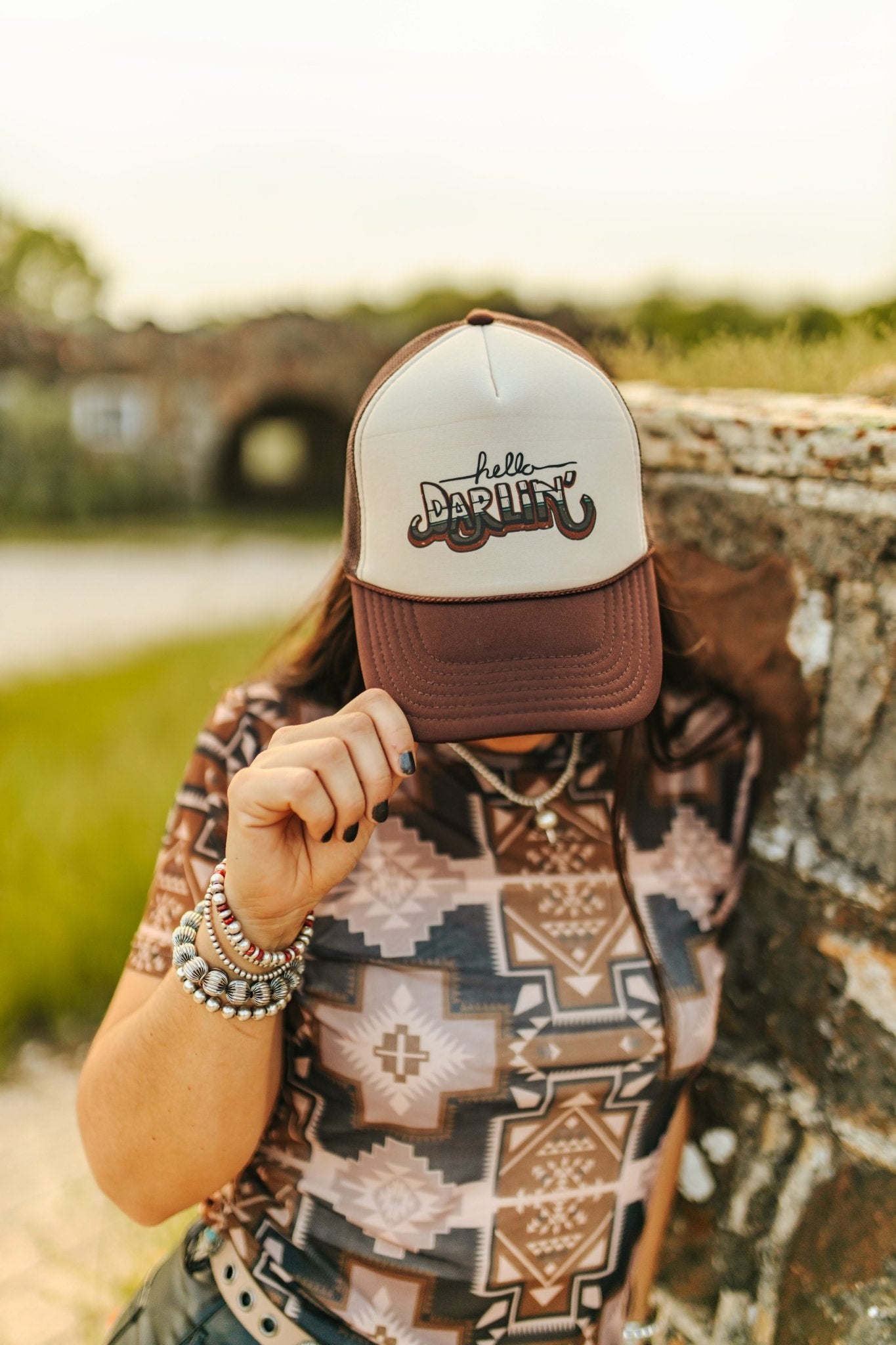 Hello Darlin&#39; Trucker HatBrownOS