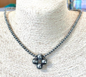 Hematite Blossom Beaded Choker