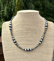 Hematite Orbit Beaded Necklace