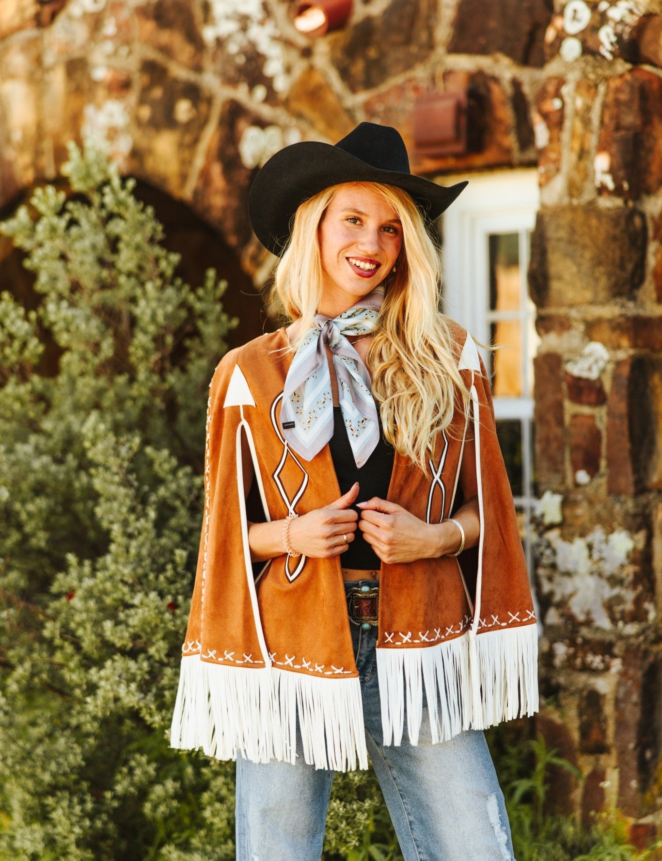 High Noon Fringe Cape JacketS