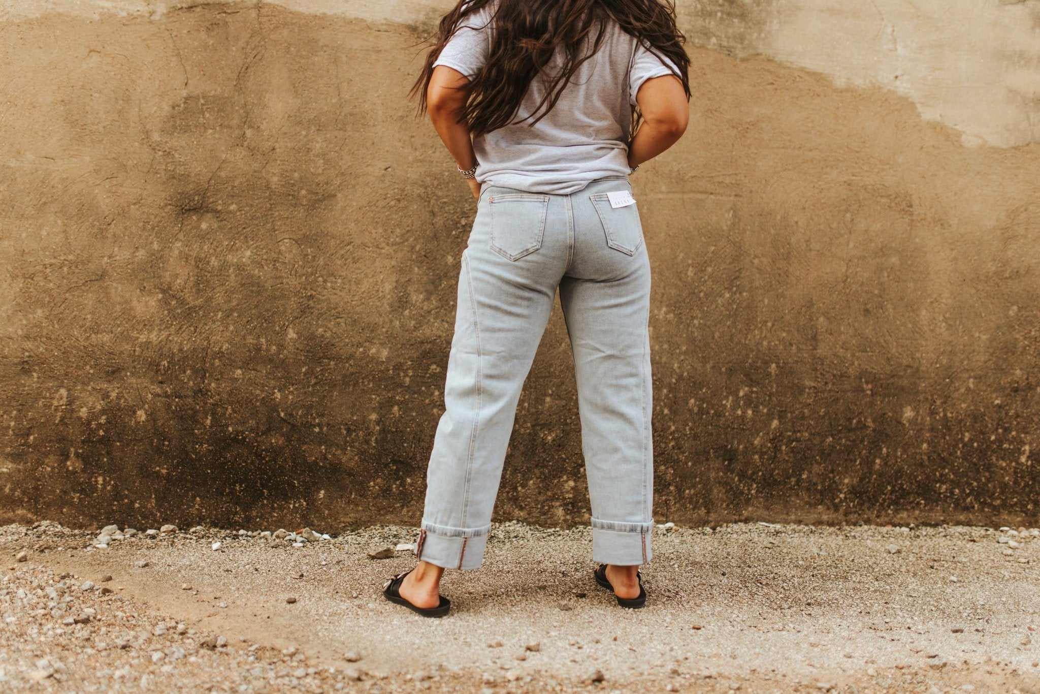High Rise Barrel Cuff Jeans1
