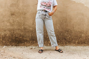 High Rise Barrel Cuff Jeans1