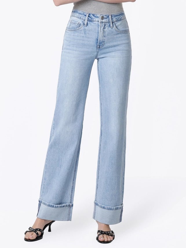 High-Rise Cuffed Wide Leg Jeans24