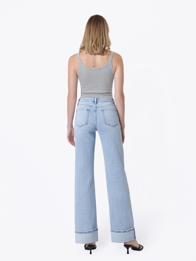 High-Rise Cuffed Wide Leg Jeans24