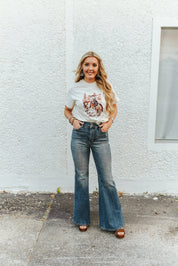 High-Rise Double Button Flare Jeans1(25)