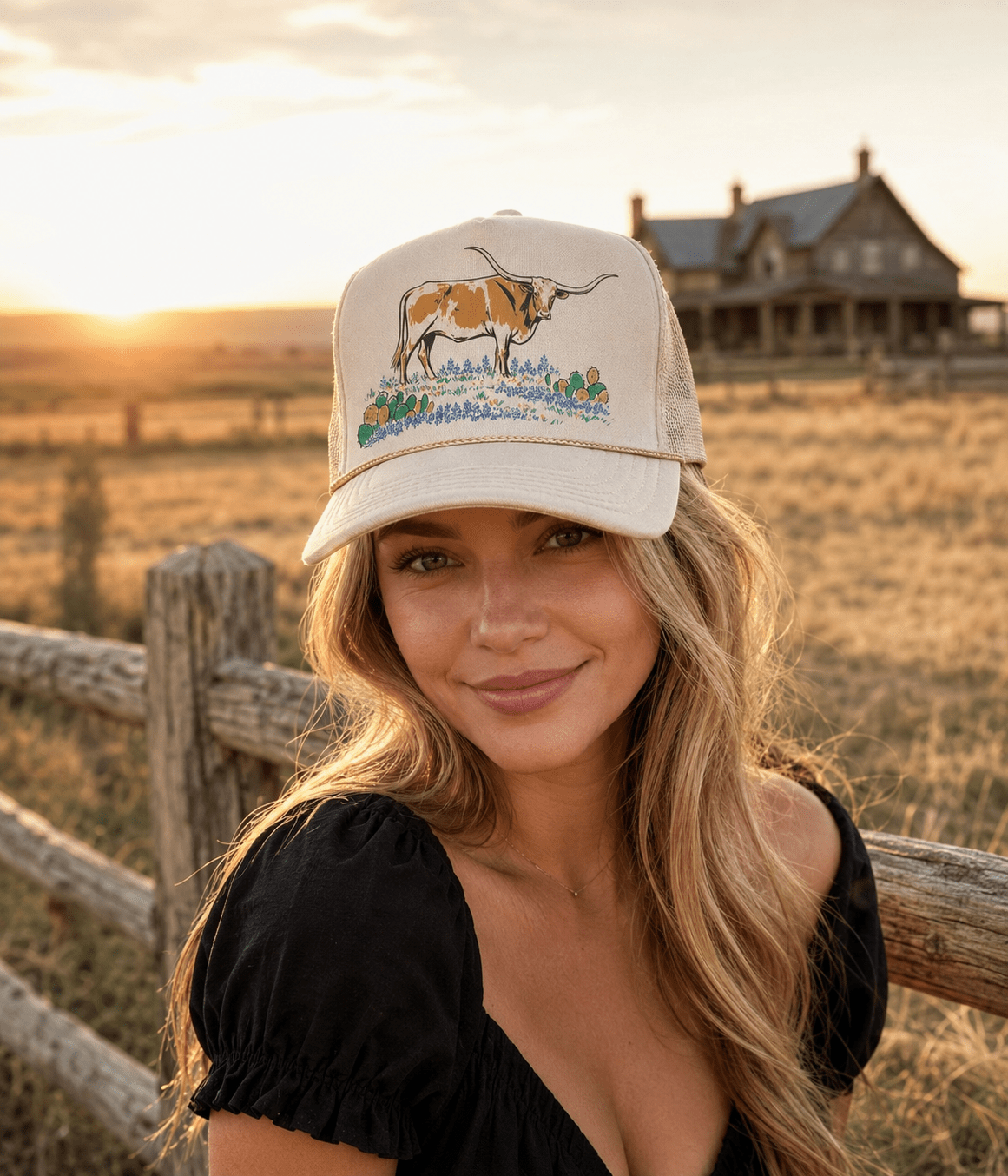 Hill Country Longhorn Trucker Hat