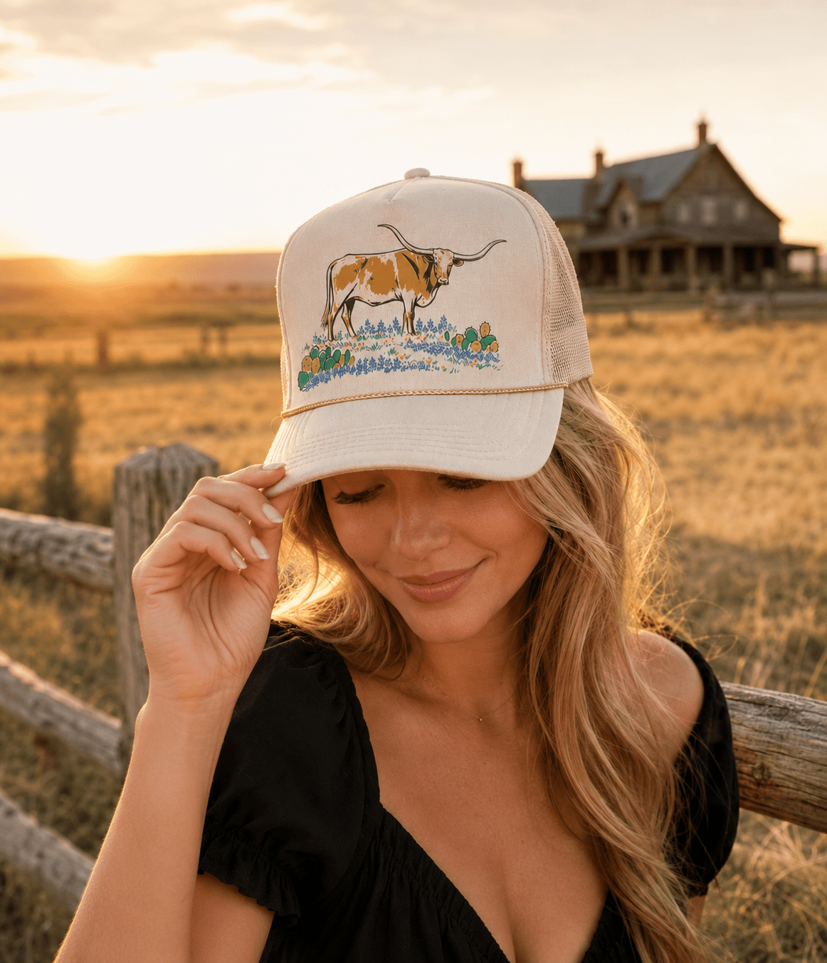 Hill Country Longhorn Trucker Hat