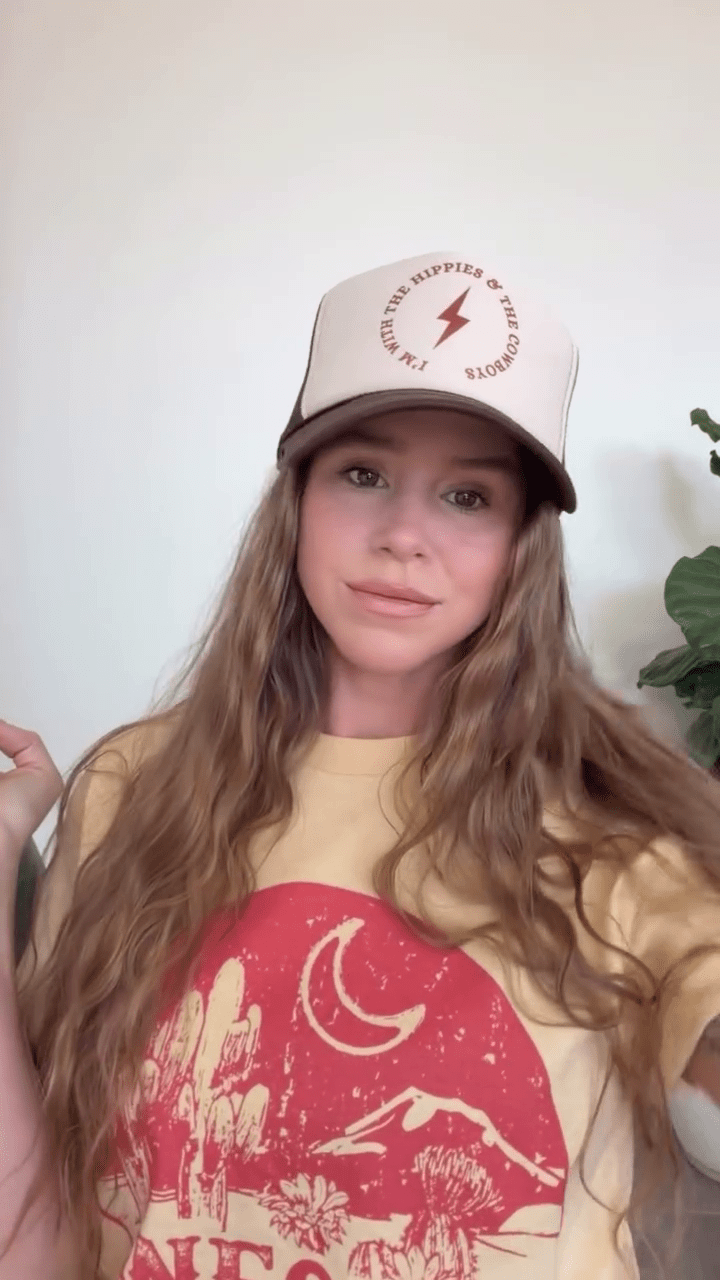 Hippies & Cowboys Trucker HatBrown & Tan