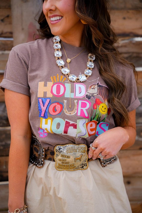 Hold Your Horses Retro Graphic TeeS