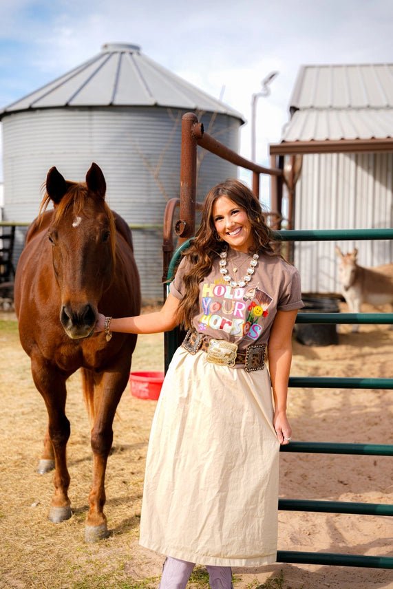 Hold Your Horses Retro Graphic TeeS