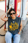 Honky Tonk Angel Crop Muscle TankXS/S