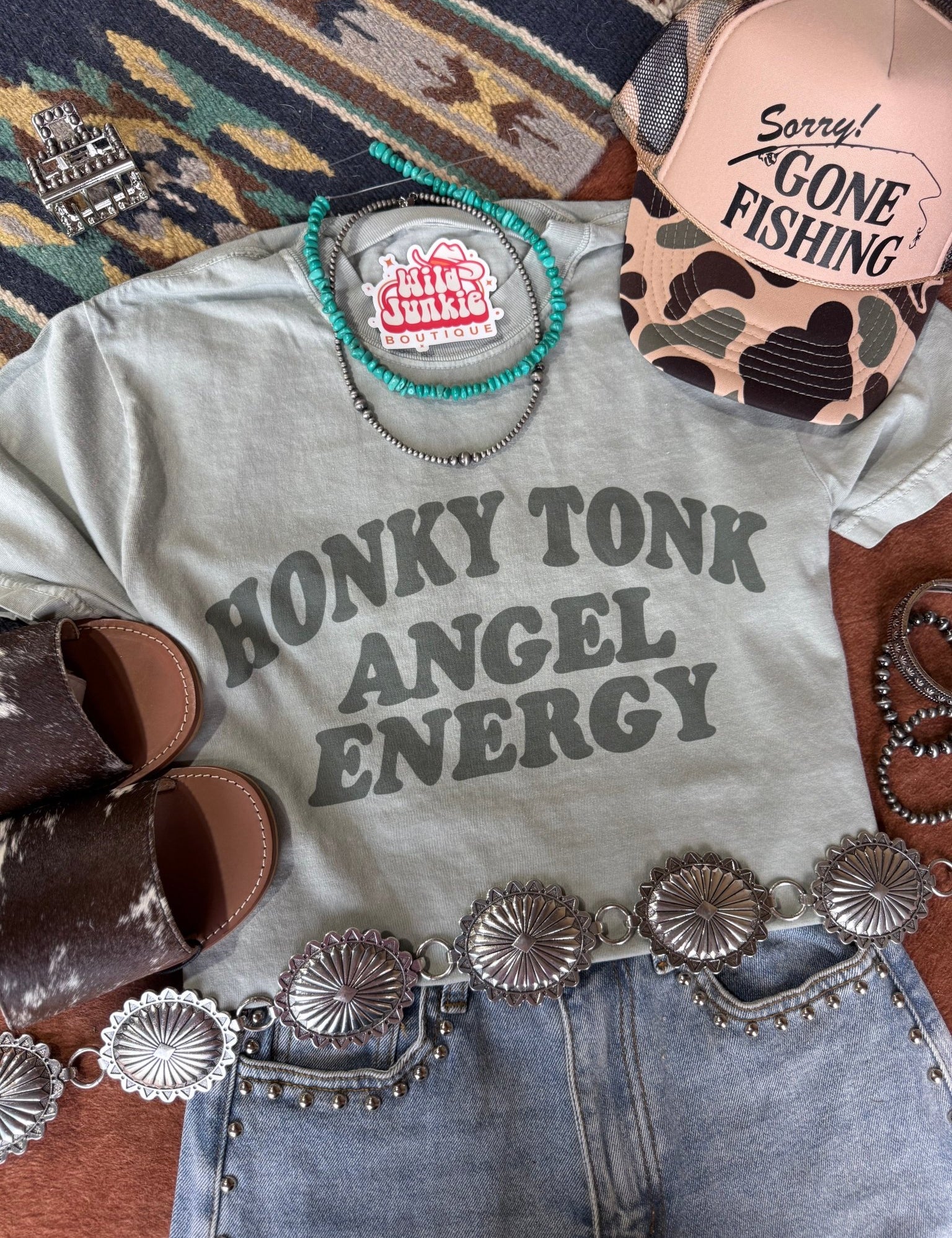 Honky Tonk Angel Energy Graphic TeeBayS