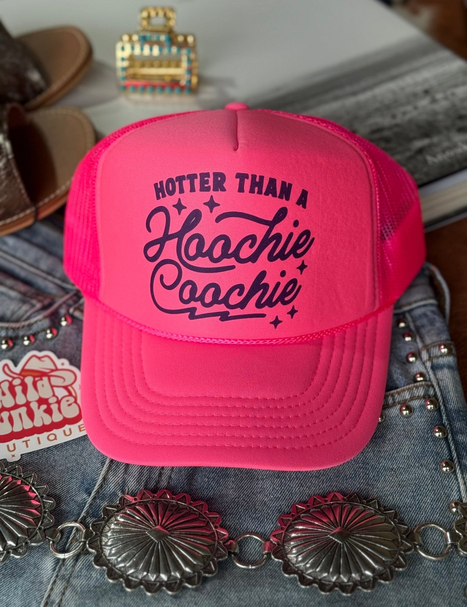 Hoochie Coochie Neon Pink Trucker HatNeon Pink