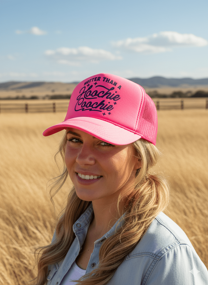 Hoochie Coochie Neon Pink Trucker HatNeon Pink