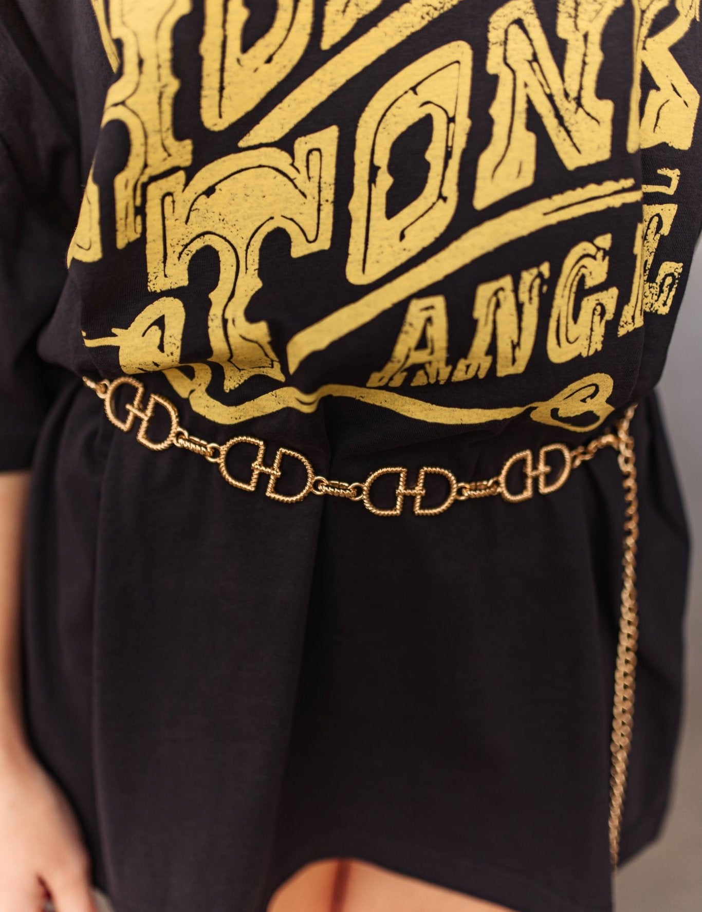 Horse Shoe Gold Chain Belt