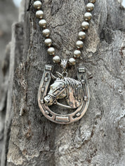 Horse Shoe Pendant Necklace