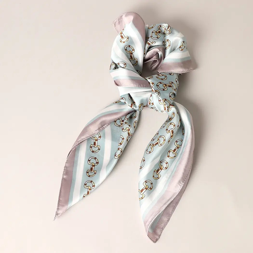 Horsebit Satin Scarf