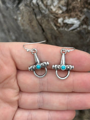 Horsebit Turquoise Drop Earrings