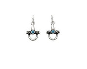 Horsebit Turquoise Drop Earrings