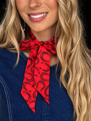Horseshoe Trail Twilly Scarf - Red