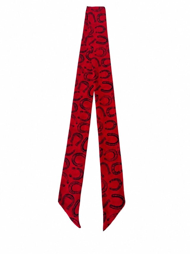 Horseshoe Trail Twilly Scarf - Red