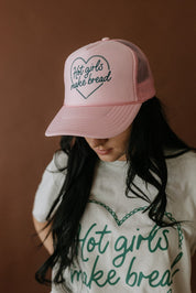 Hot Girls Make Bread Trucker HatPink