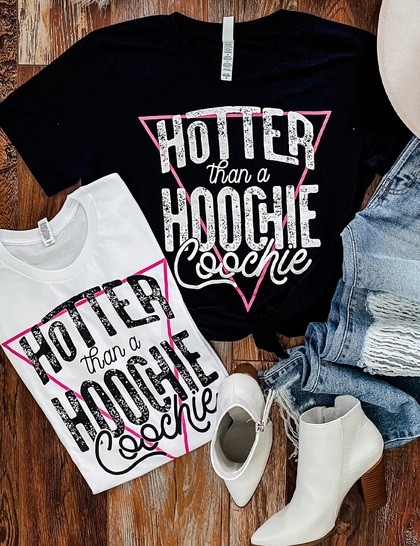 Hotter Than A Hoochie Graphic TeeBlackS